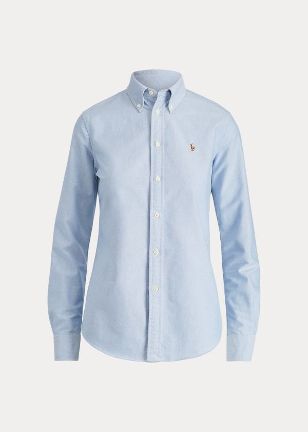 Polo Ralph Lauren Custom Fit Cotton Oxford Skjorte Dame Danmark (PYQLD2893)